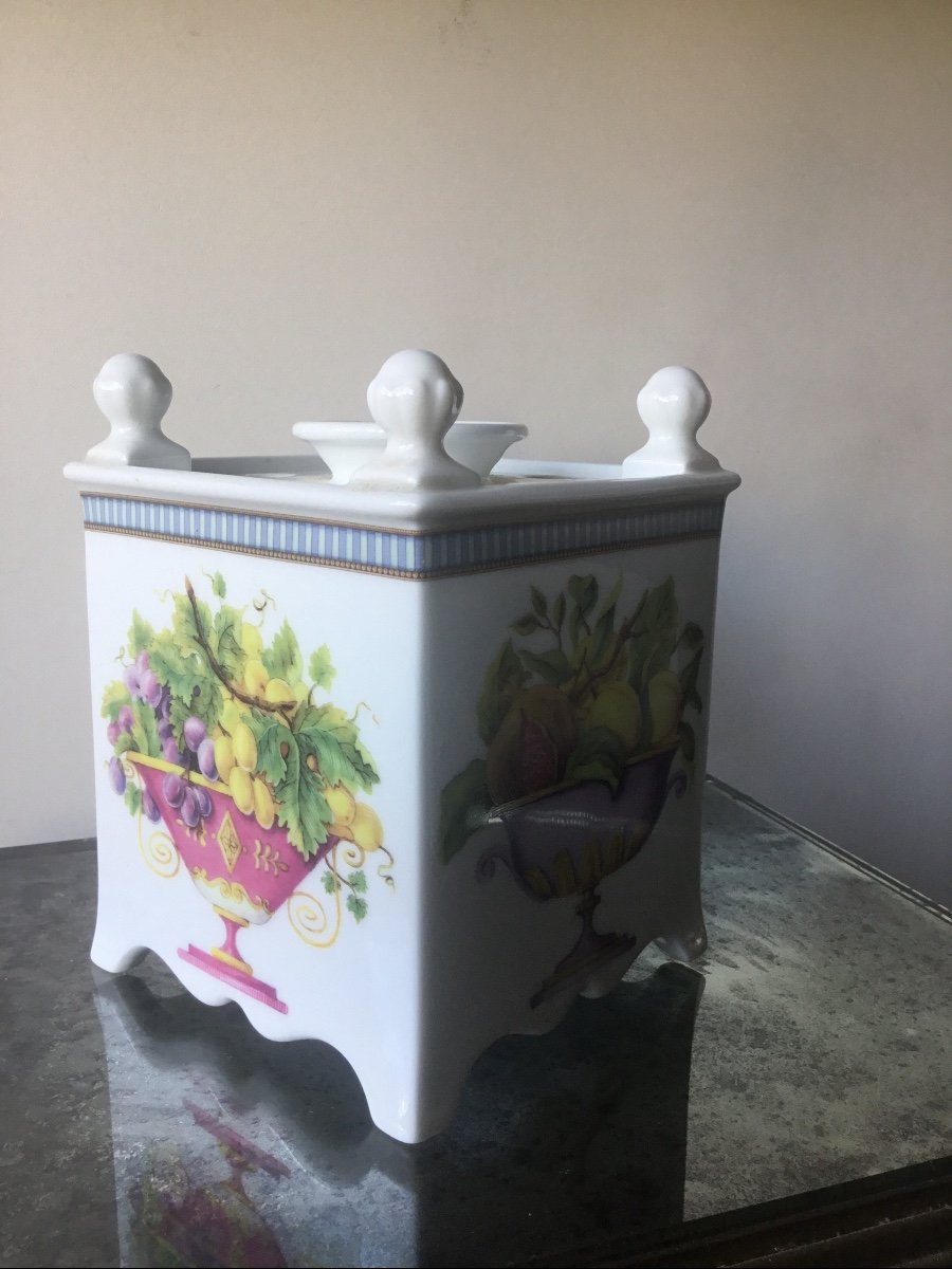 Pique Fleurs , Pot Pourri En Porcelaine De Limoges -photo-4