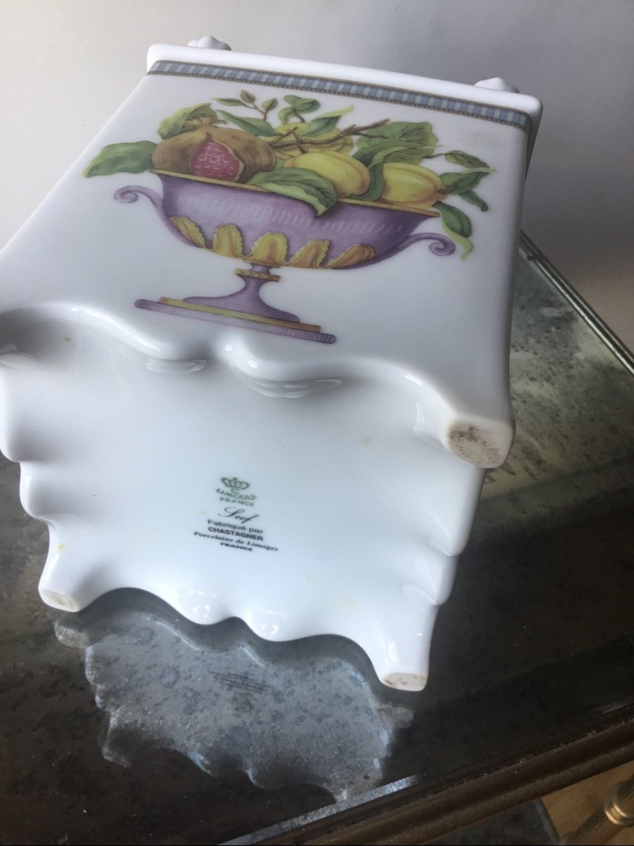 Pique Fleurs , Pot Pourri En Porcelaine De Limoges -photo-5