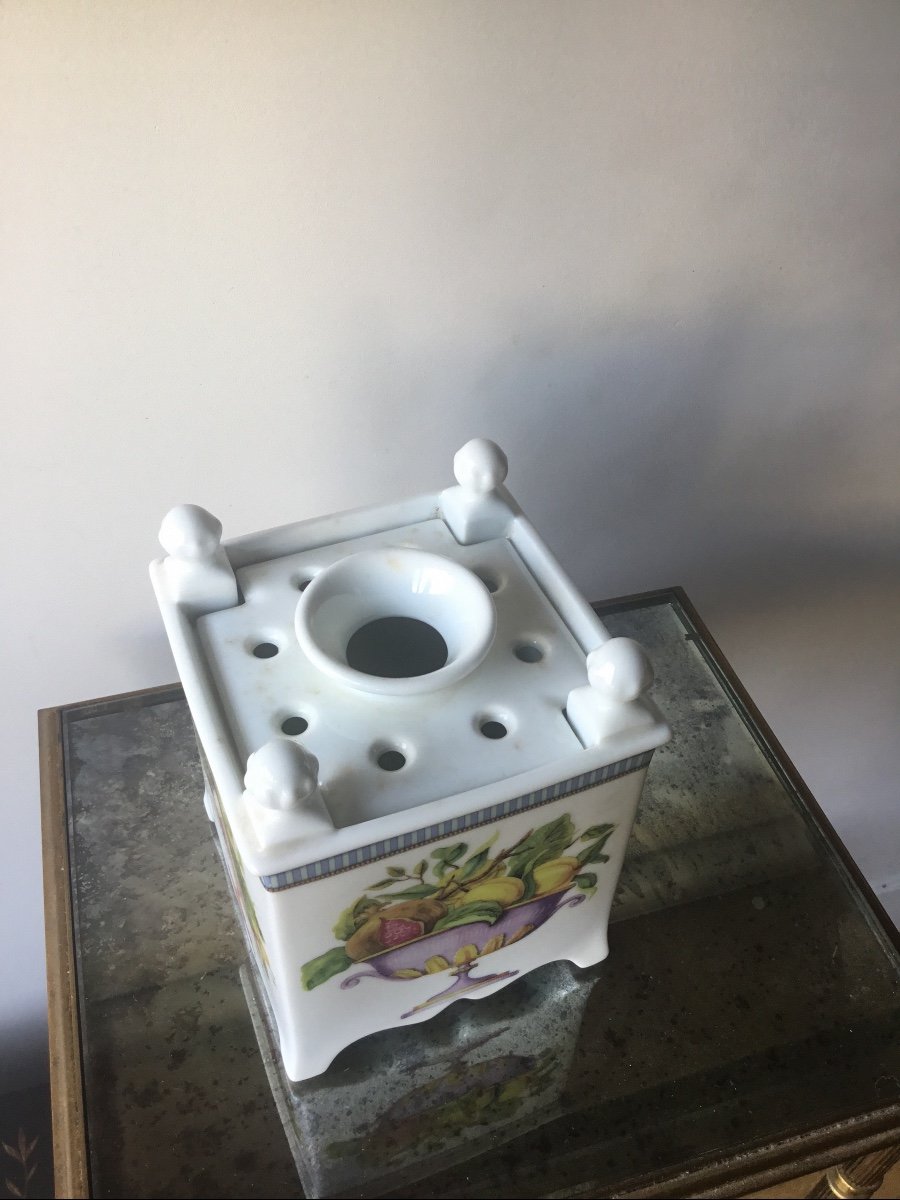 Pique Fleurs , Pot Pourri En Porcelaine De Limoges -photo-6