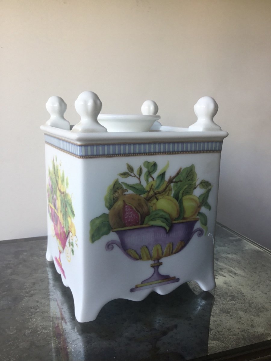 Pique Fleurs , Pot Pourri En Porcelaine De Limoges -photo-7