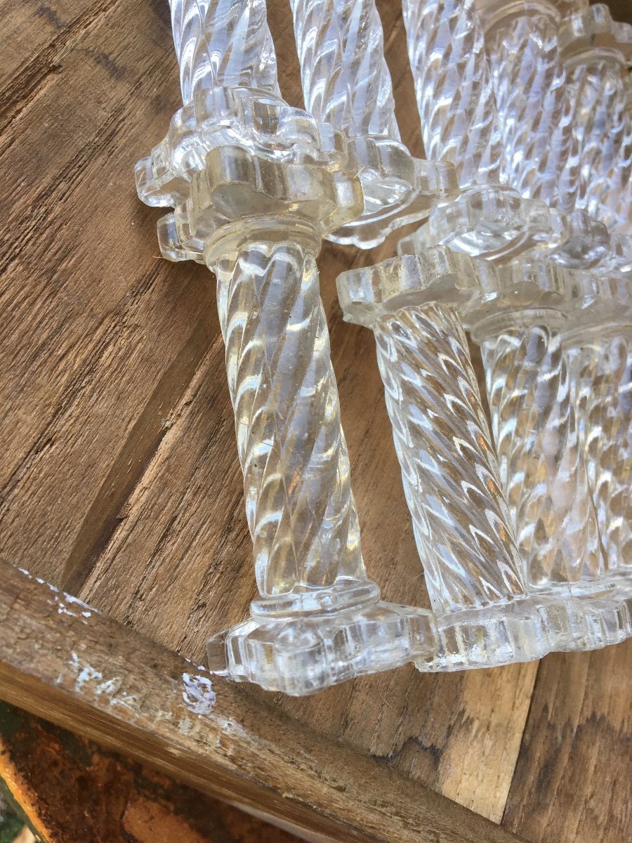 Suite Of 12 Crystal Knife Holders-photo-2