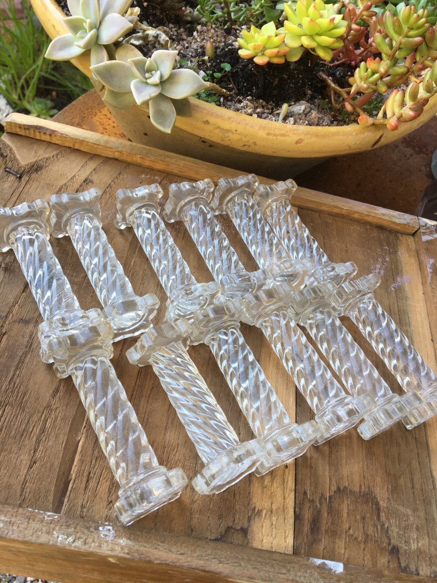 Suite Of 12 Crystal Knife Holders-photo-4