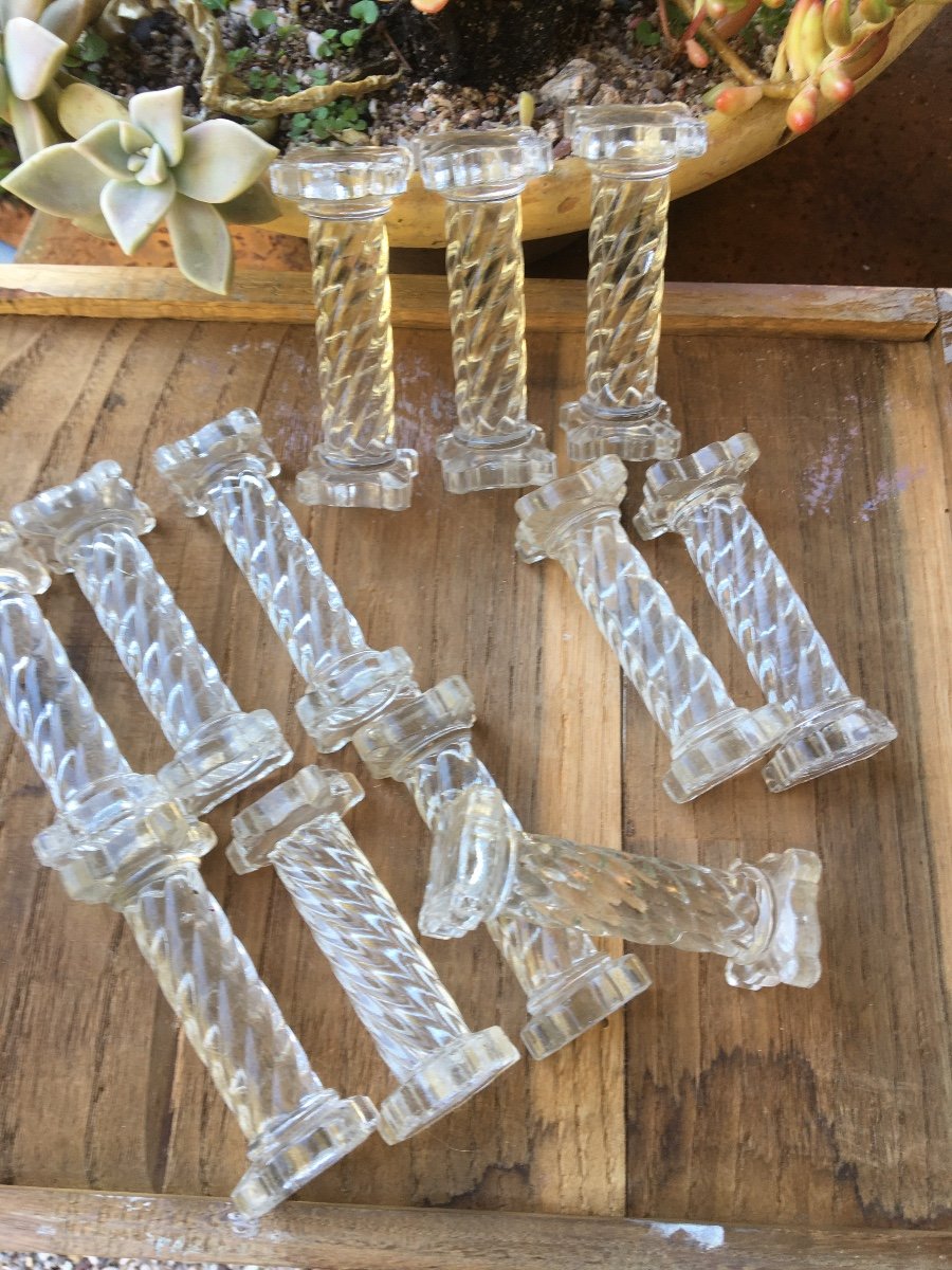 Suite Of 12 Crystal Knife Holders-photo-4