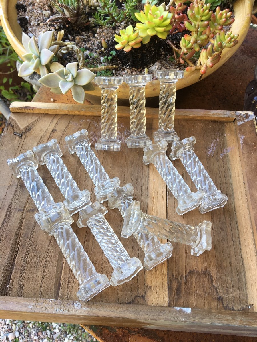 Suite Of 12 Crystal Knife Holders-photo-5