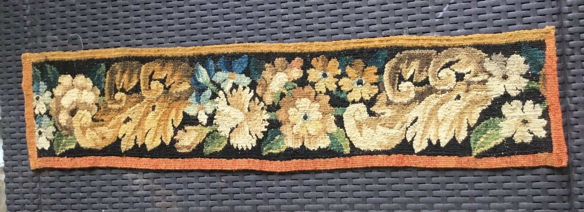 18th Century Tapestry Headband With Varied Flowers-photo-2