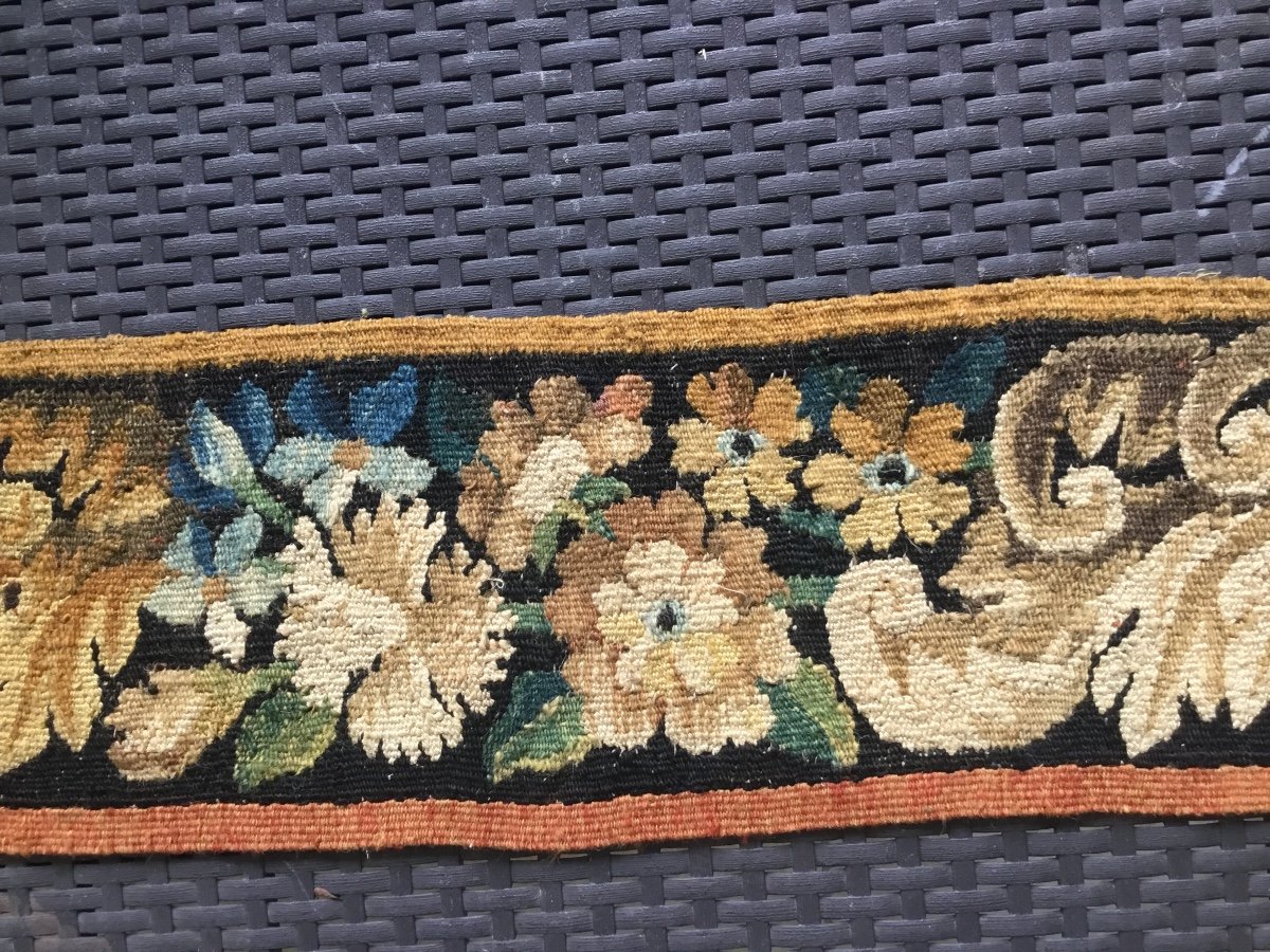 18th Century Tapestry Headband With Varied Flowers-photo-3