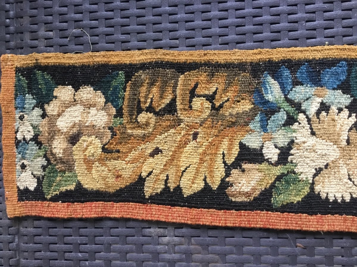 18th Century Tapestry Headband With Varied Flowers-photo-2