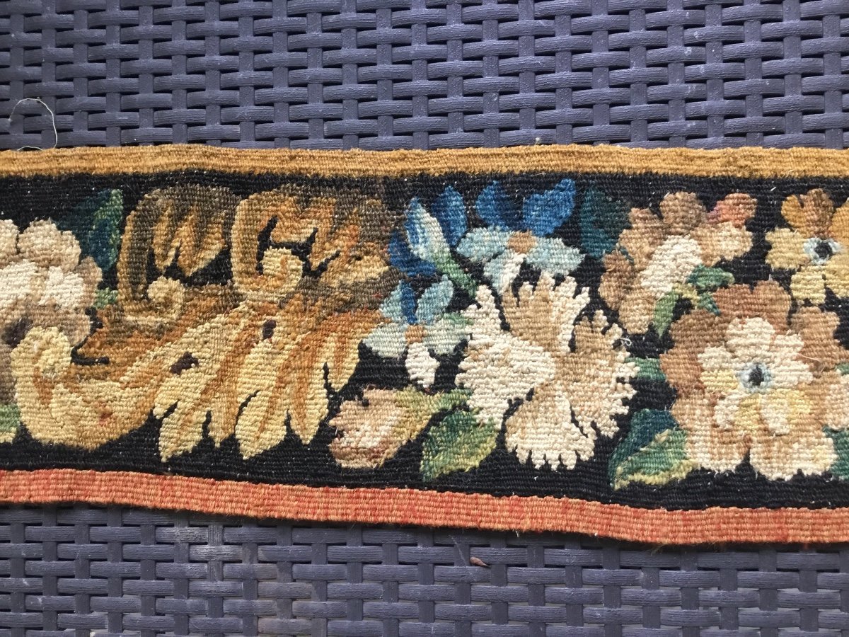 18th Century Tapestry Headband With Varied Flowers-photo-3