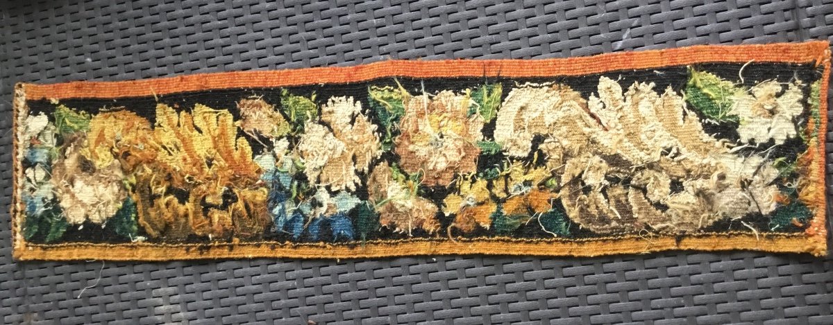 18th Century Tapestry Headband With Varied Flowers-photo-5