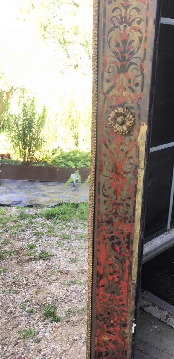 Full Length Mirror In Boulle Marquetry, 19th Century-photo-4