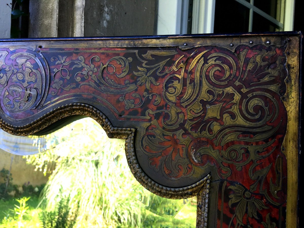 Full Length Mirror In Boulle Marquetry, 19th Century-photo-5