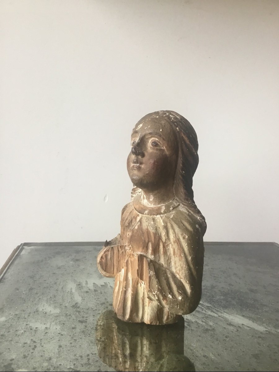 18th Century French School Bust Of Virgin-photo-4