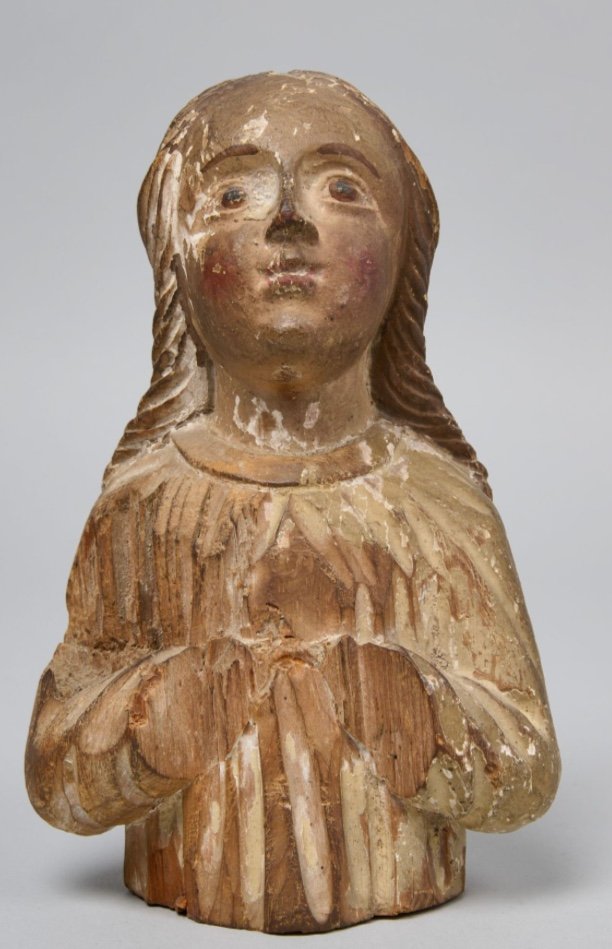 18th Century French School Bust Of Virgin