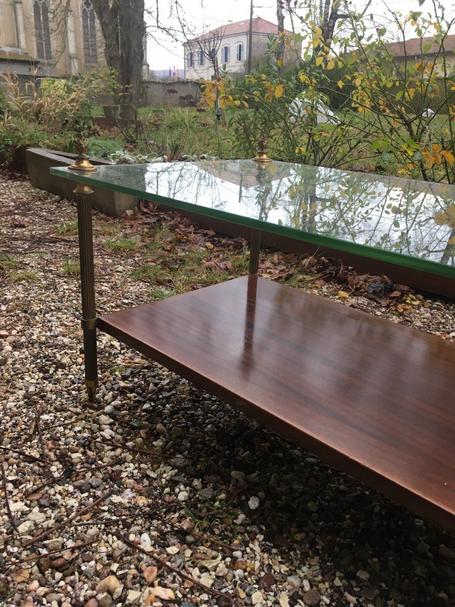 Table Basse En Laiton à Double Plateau Dlg De La Maison Baguès.-photo-4