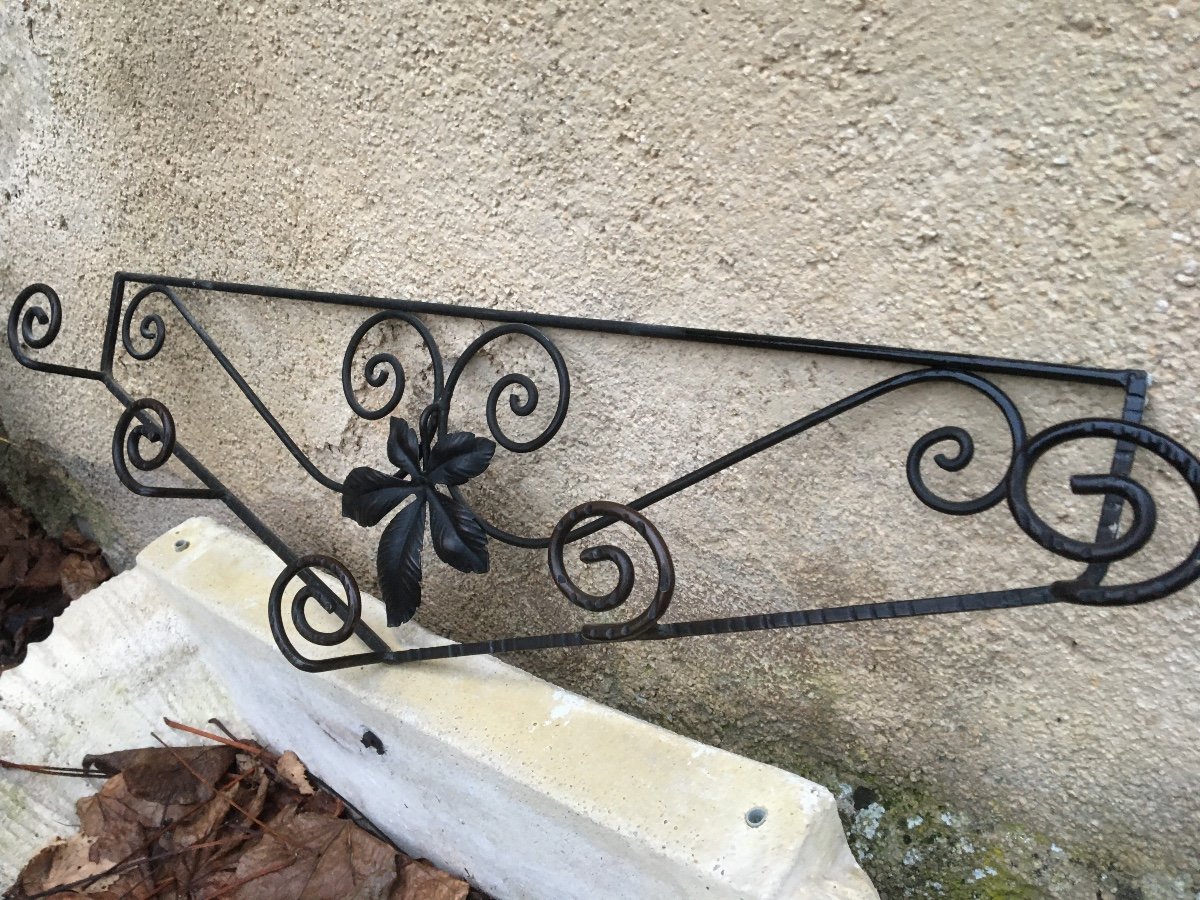 Small Wrought Iron Coat Rack From The 1930s-photo-3