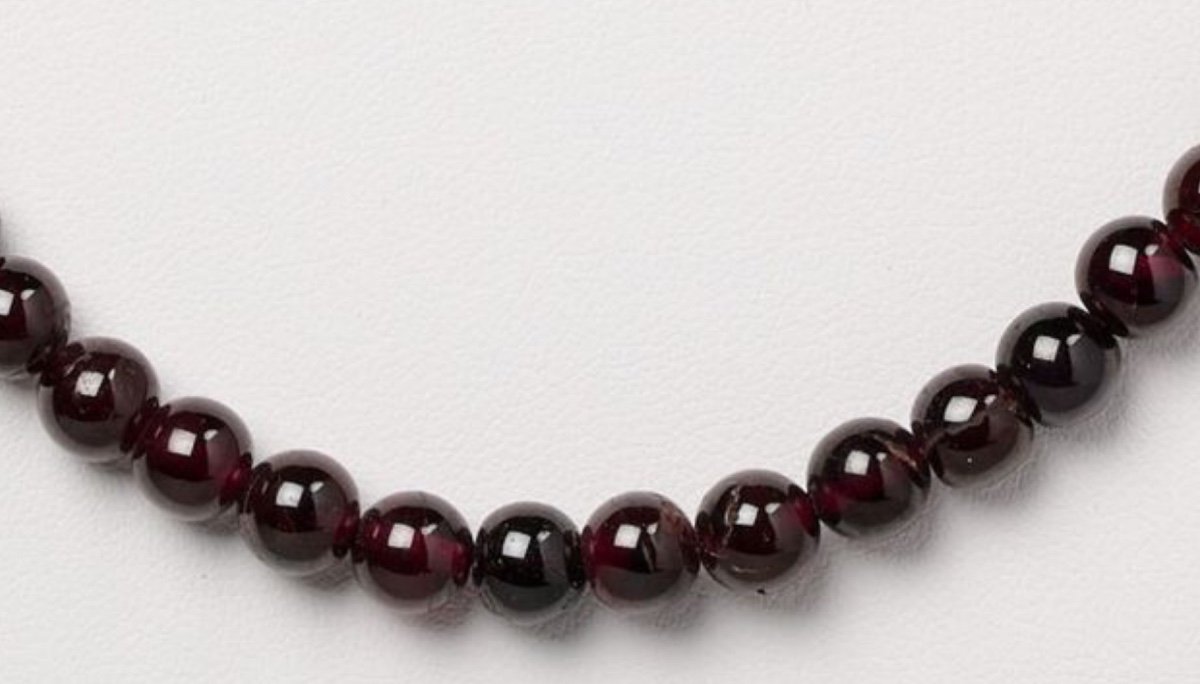 Collier Perles De Grenats , Vers 1900-photo-4