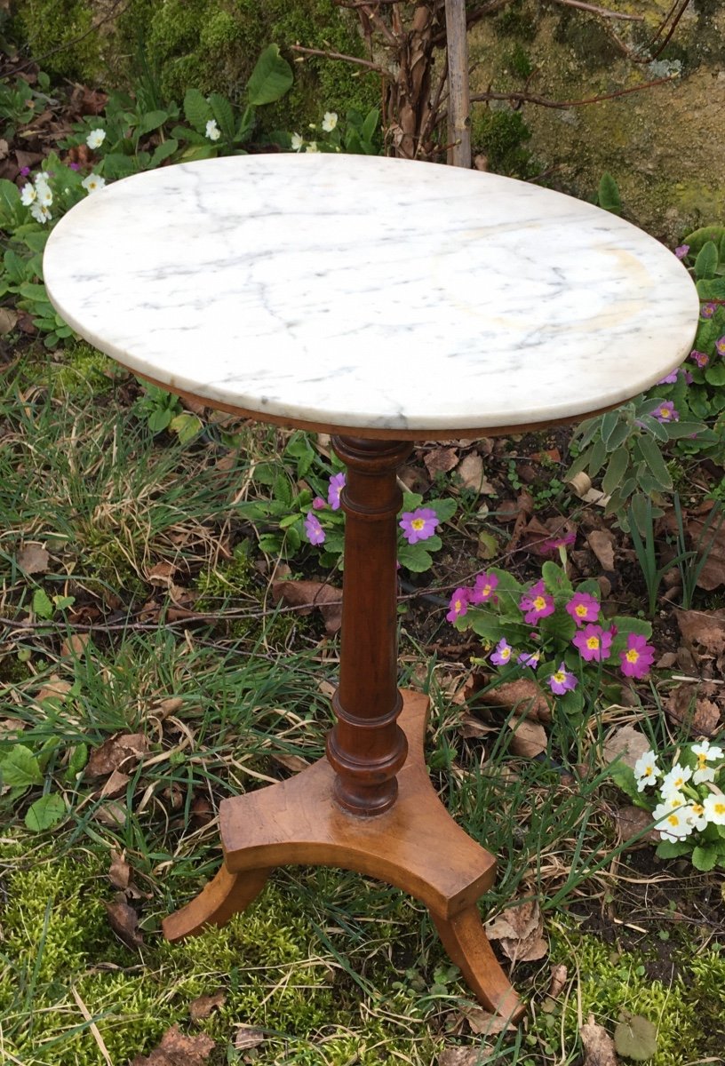 Tout Petit Guéridon D’appoint Dessus Marbre 