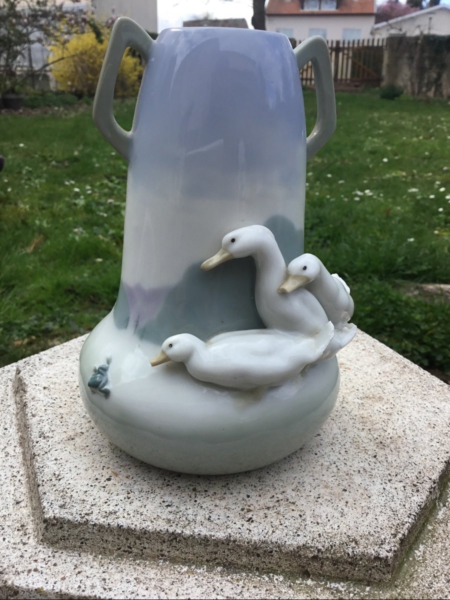 Petit Vase La Chasse à La Grenouille -photo-5