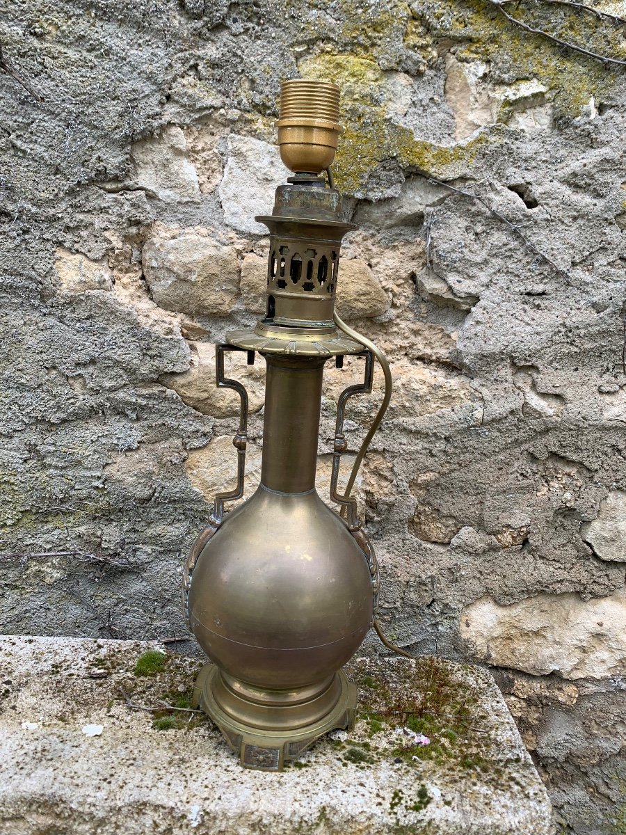 Chinese Brass Lamp From Napoleon III Period -photo-4
