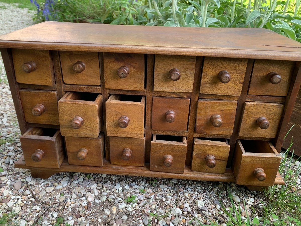 Petit Meuble De Métier à 18 Tiroirs , XIXème -photo-2