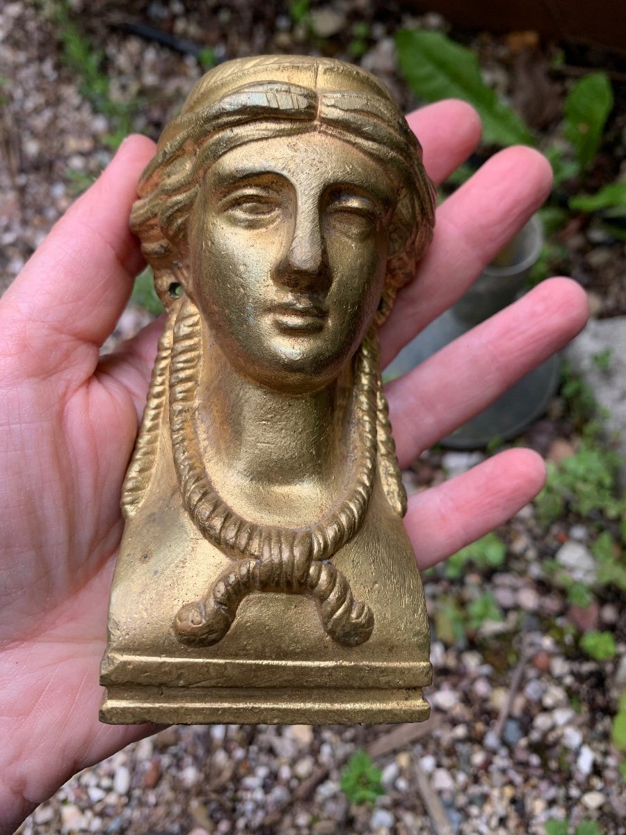 Furnishing Bronze, Large Antique Bust Of A Woman (3 Available) -photo-5