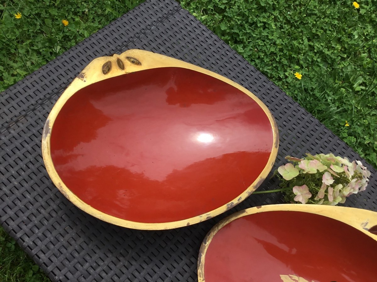 Boite Laquée En Forme De Coquillage Décorée Toutes Faces -photo-7