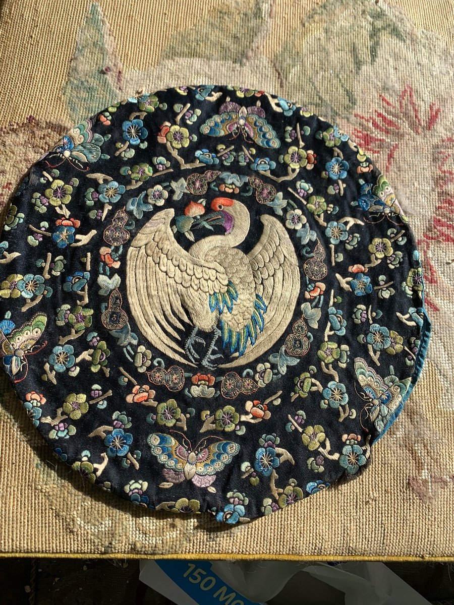 Broderie Chinoise à L’oiseau Aux Ailes Déployées , Mandarin -photo-2