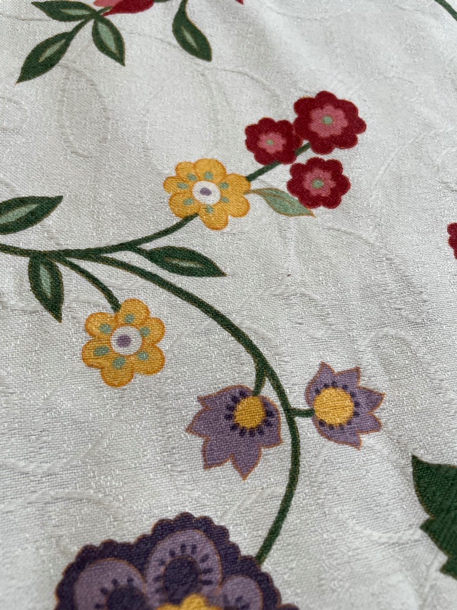 Pair Of Double Floral Curtains (303 X 196 Cm)-photo-3