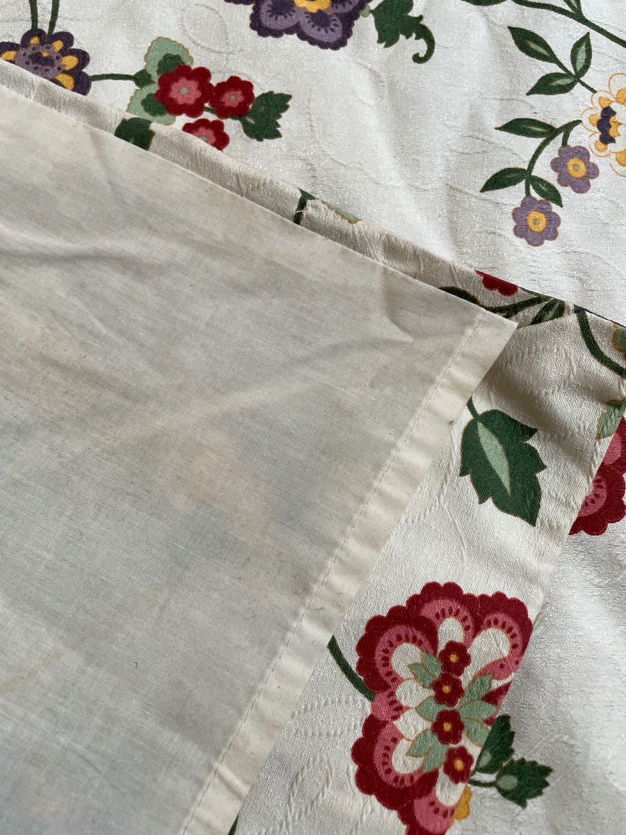 Pair Of Double Floral Curtains (303 X 196 Cm)-photo-4