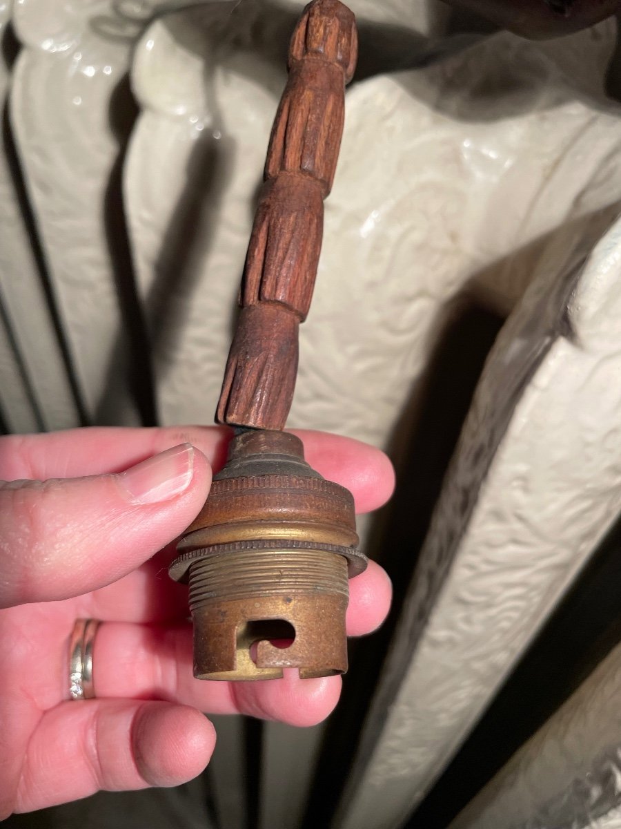 Small Natural Wood Angelot Lamp -photo-3