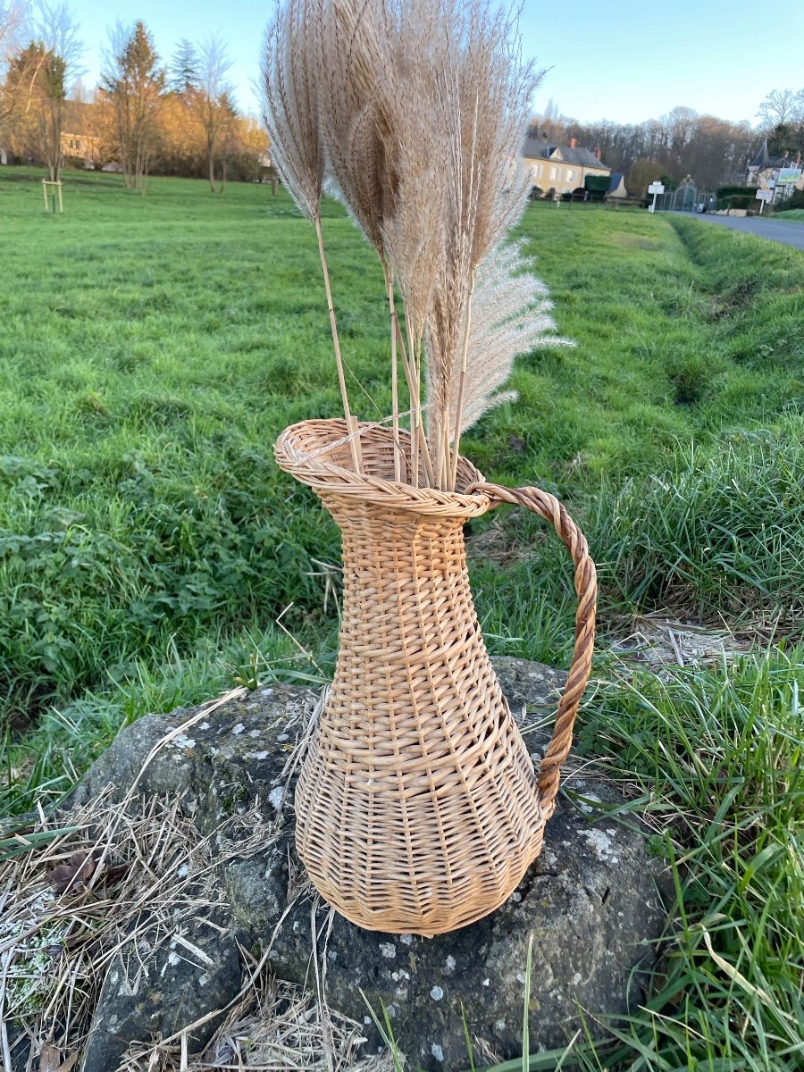 Large Wicker Carafe (2 Available)-photo-3