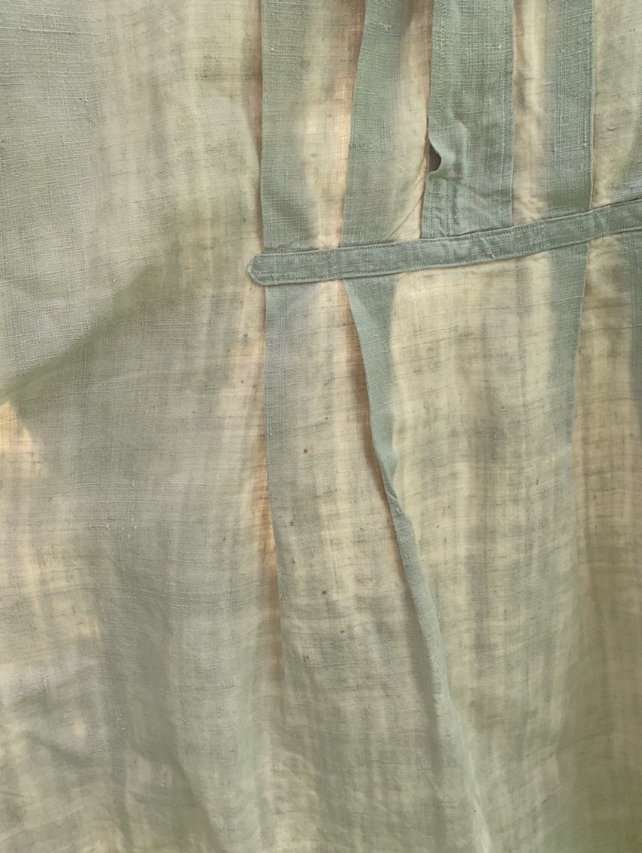 Chemise De Travail Ancienne En Lin, Chanvre Français-photo-1