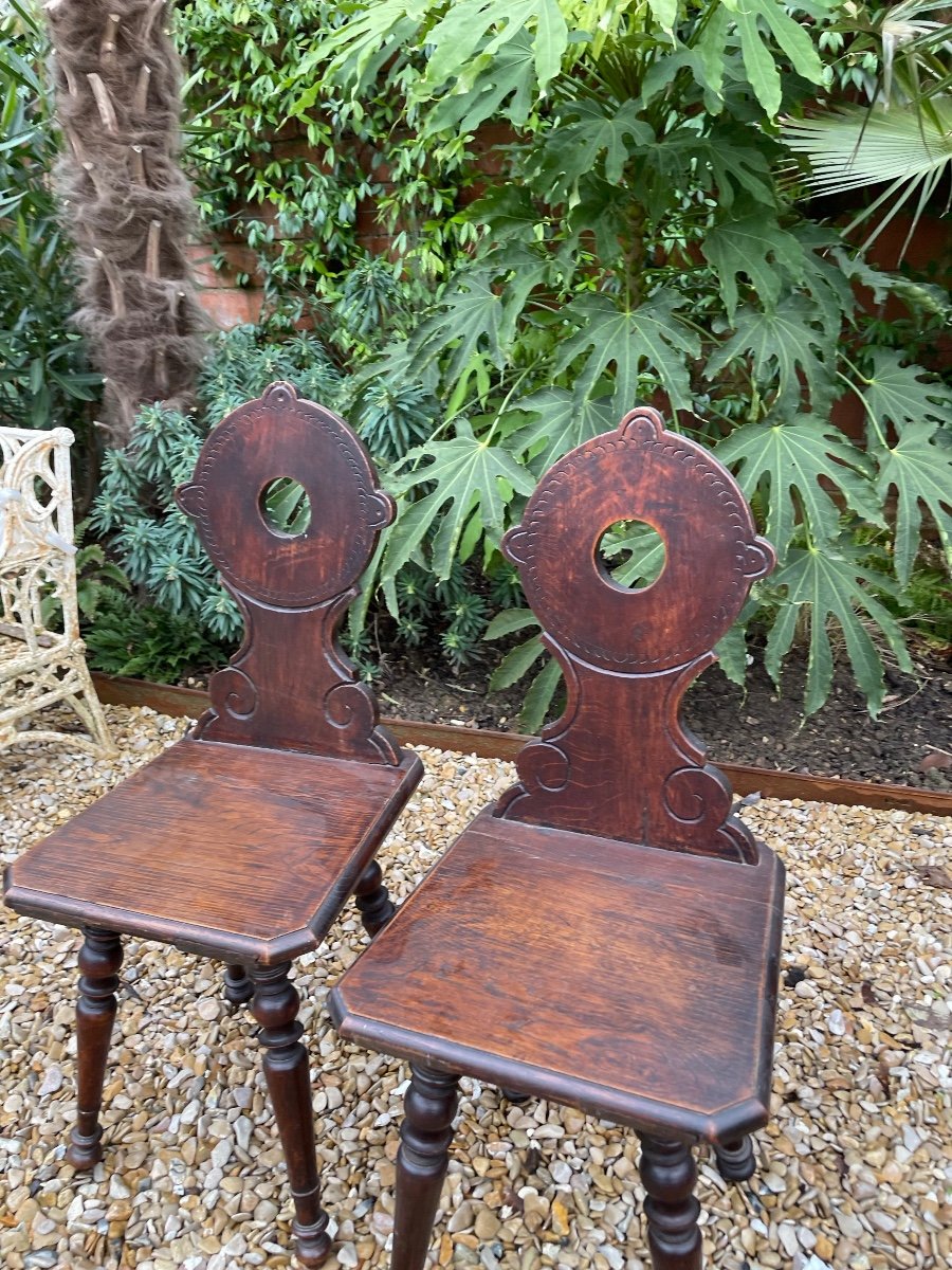 The Pair Of Hall Chairs -photo-2