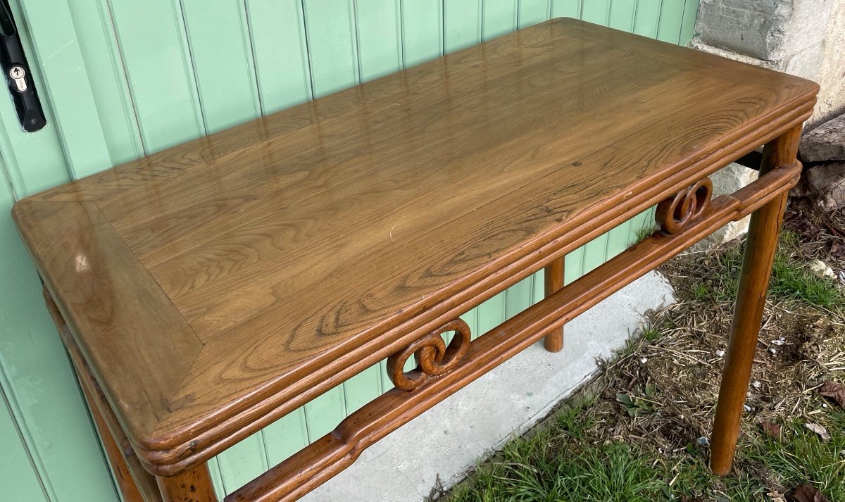 Table Console , Bois Exotique , Chine, Vers 1900-photo-1