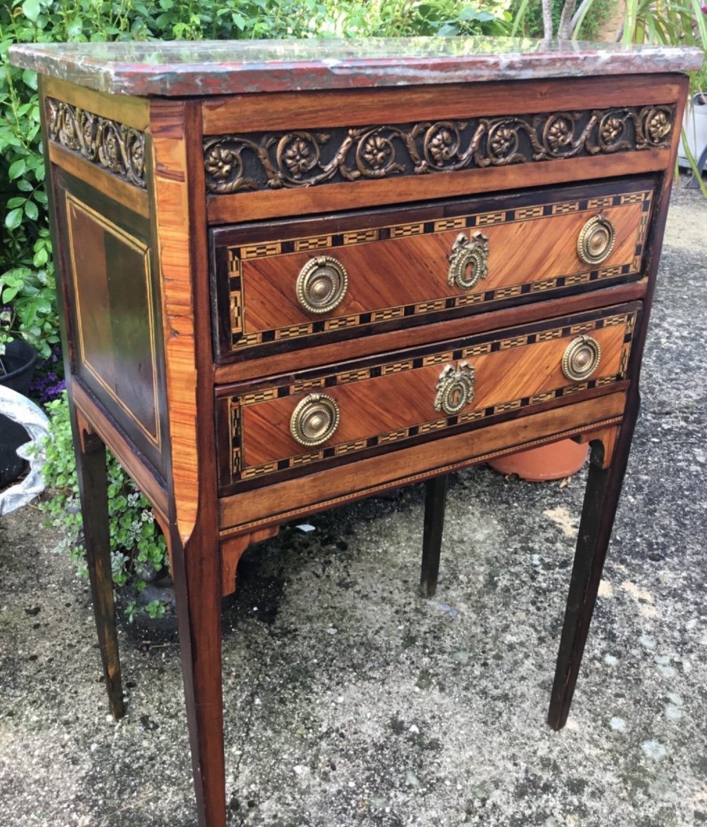 Transition Period Chiffonniere Table, 18th Century-photo-2