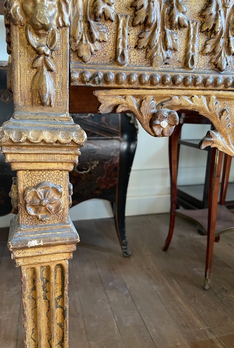 Console In Gilded Wood With Gorgon, Italy, 18th Century -photo-5