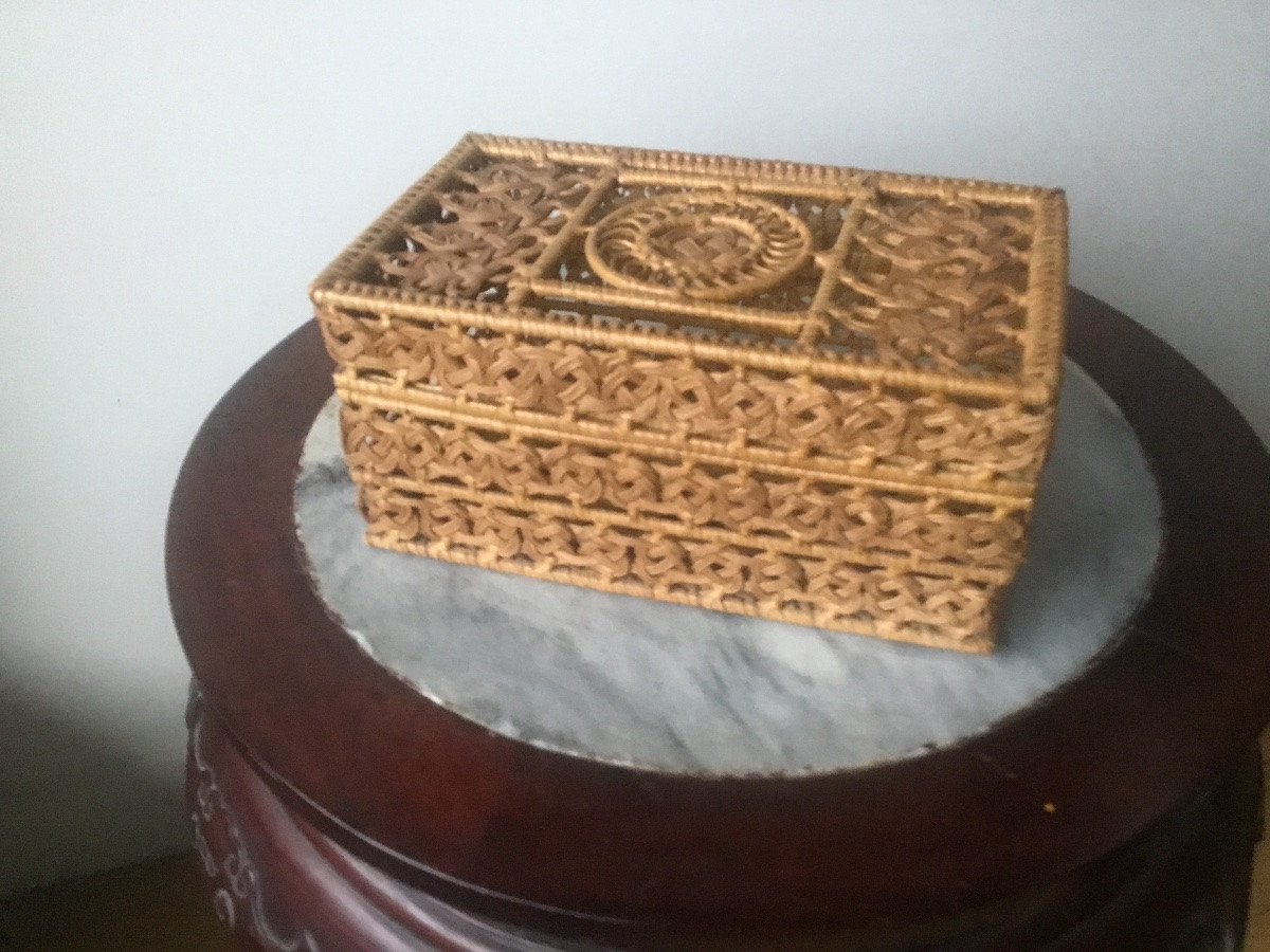 Folk Art Woven Craft Box -photo-2