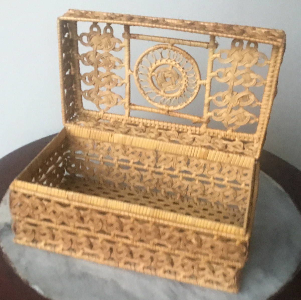 Folk Art Woven Craft Box -photo-3