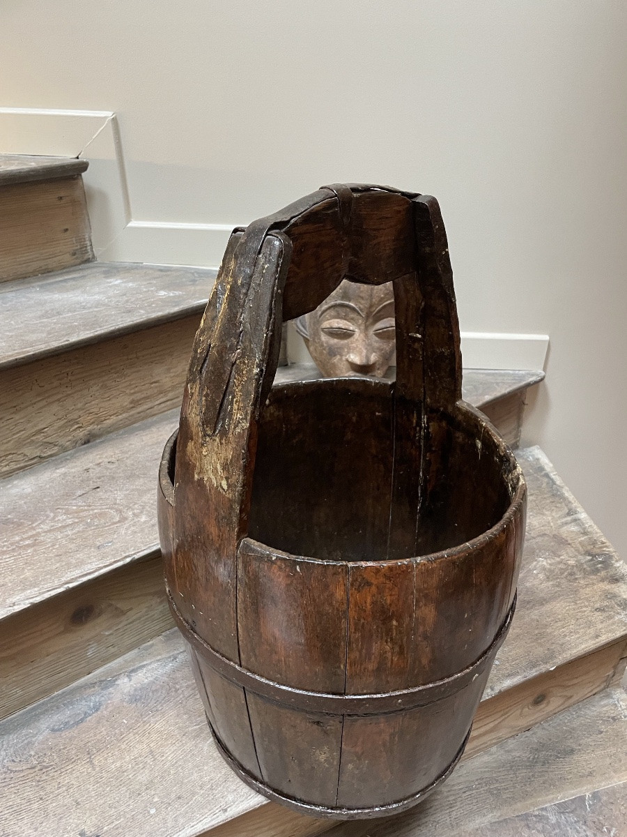 Art Populaire , Seau De Puits XIXème -photo-4