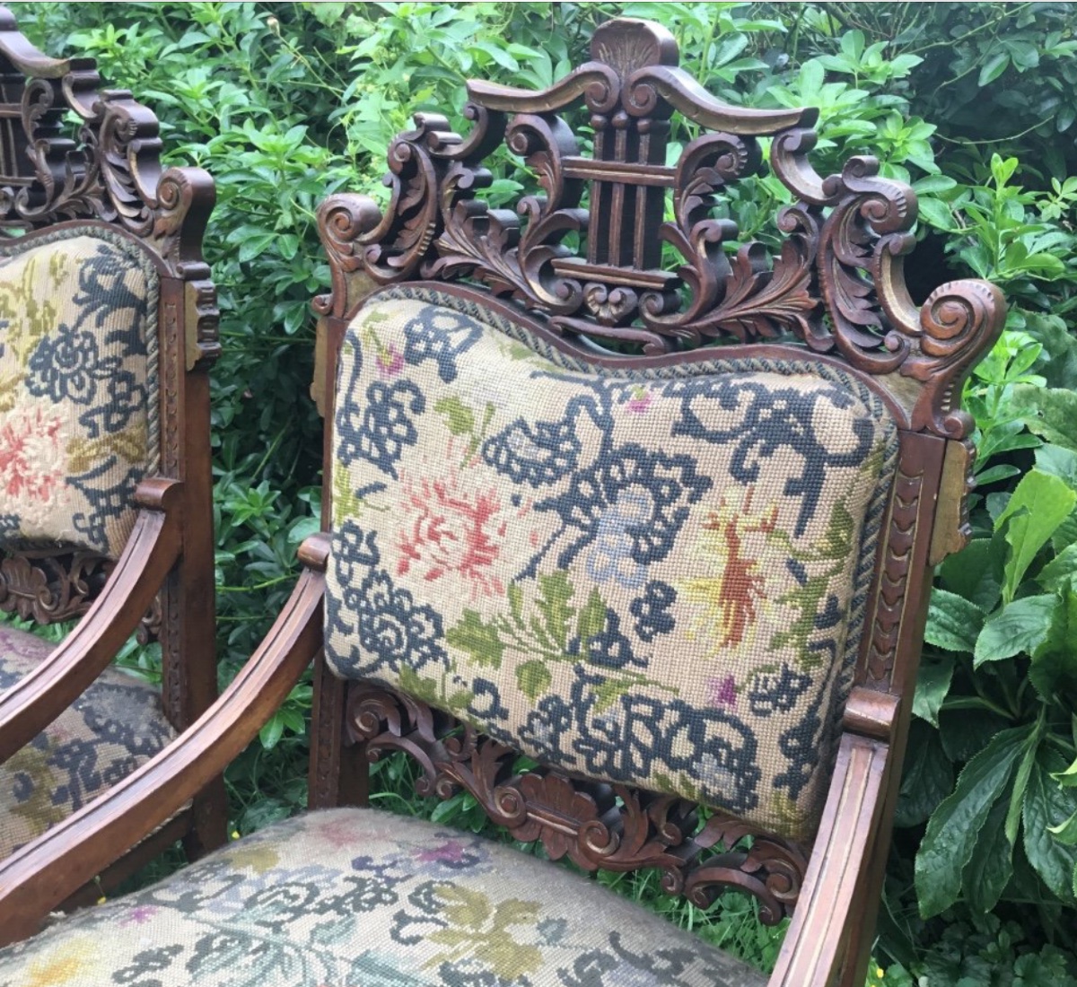 Pair Of Japanese Armchairs, Dlg De Viardot, Eclectic, Napoleon III-photo-1