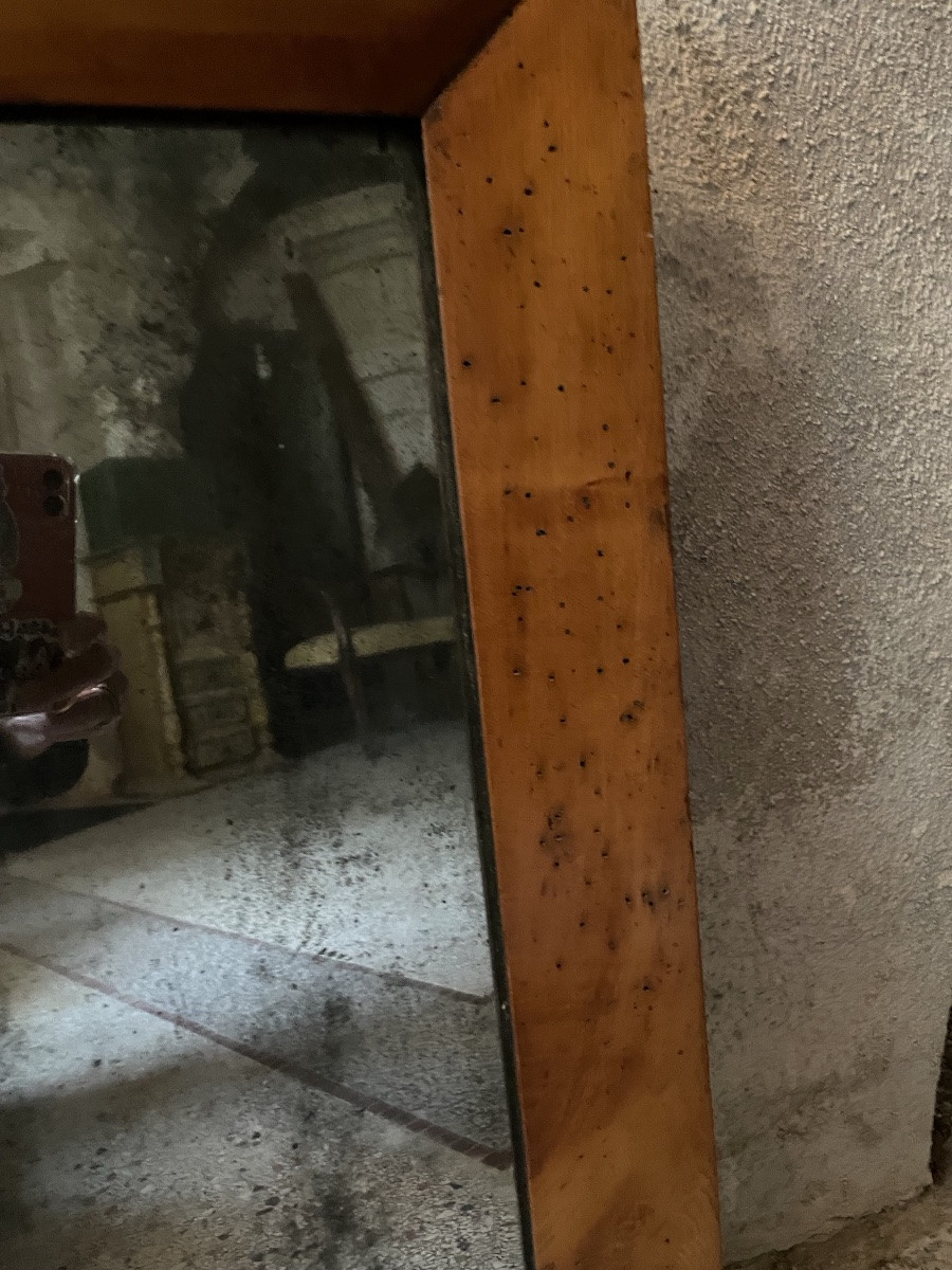Miroir Alsacien En Noyer Glace Au Mercure -photo-4