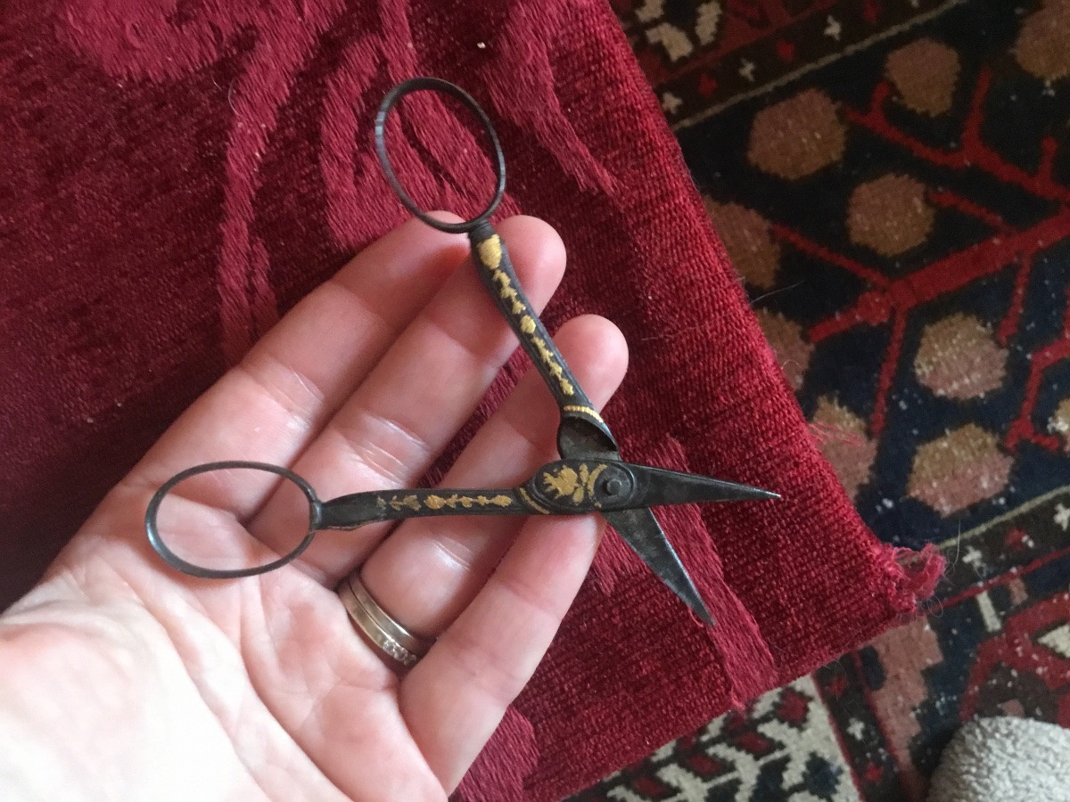 Pair Of 18th Century Steel And Gold Scissors -photo-1