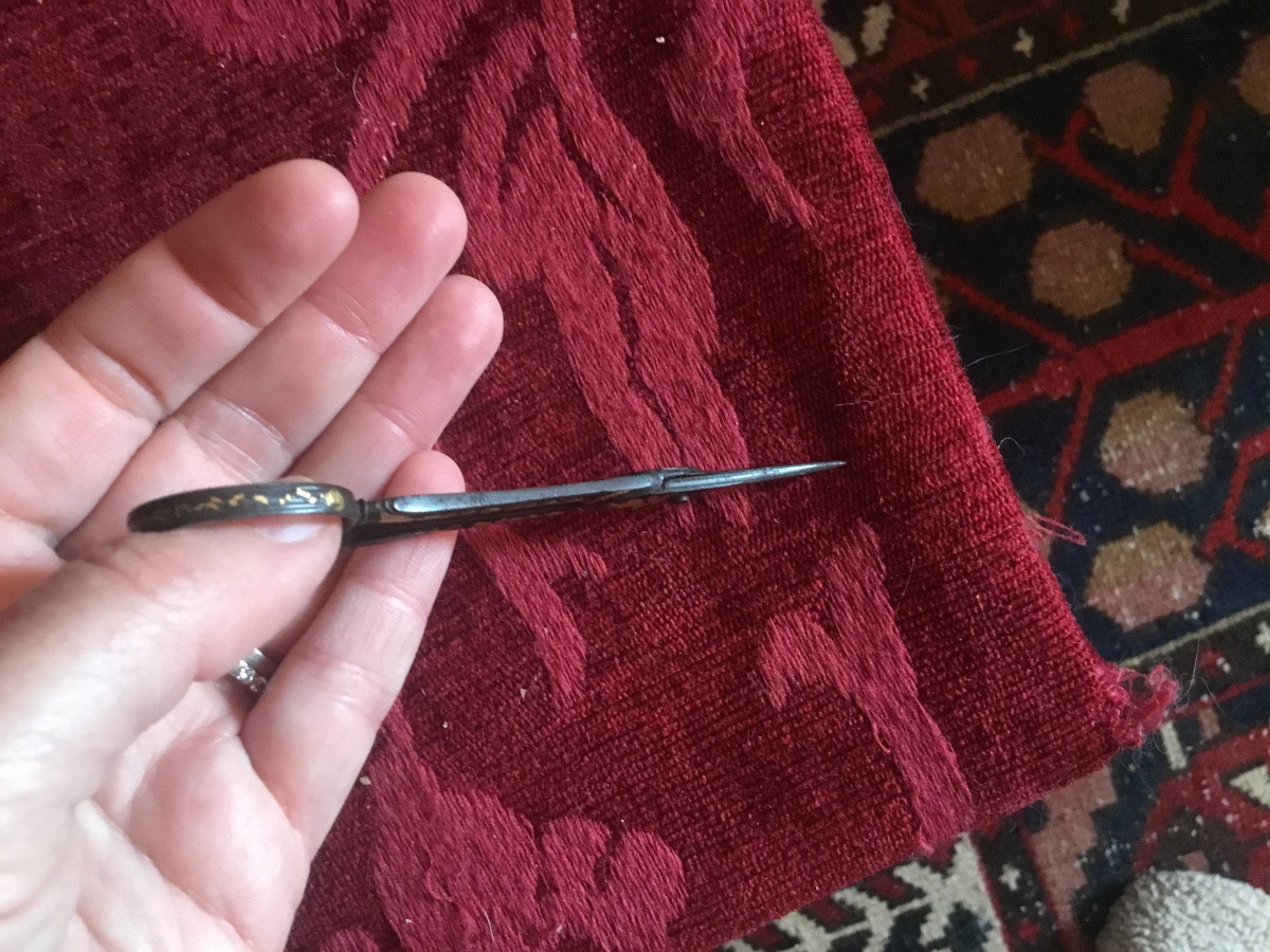 Pair Of 18th Century Steel And Gold Scissors -photo-5