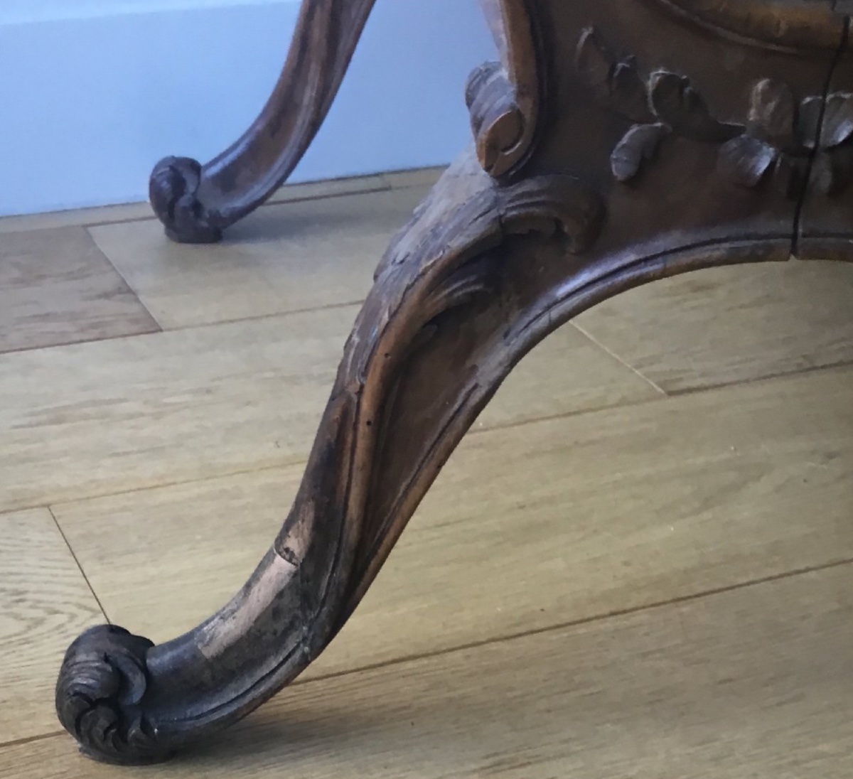 Important Louis XV Style Magazine Rack In Carved Wood And Double Caning-photo-6