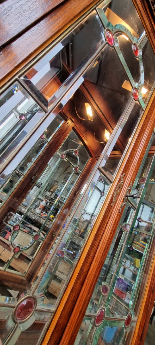 Vitrine Art Nouveau, Décor Aux Ombellifères, Palissandre -photo-4