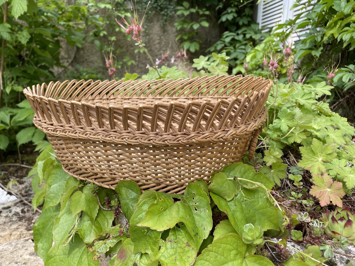 Art Populaire, petit panier à laine tressé-photo-4