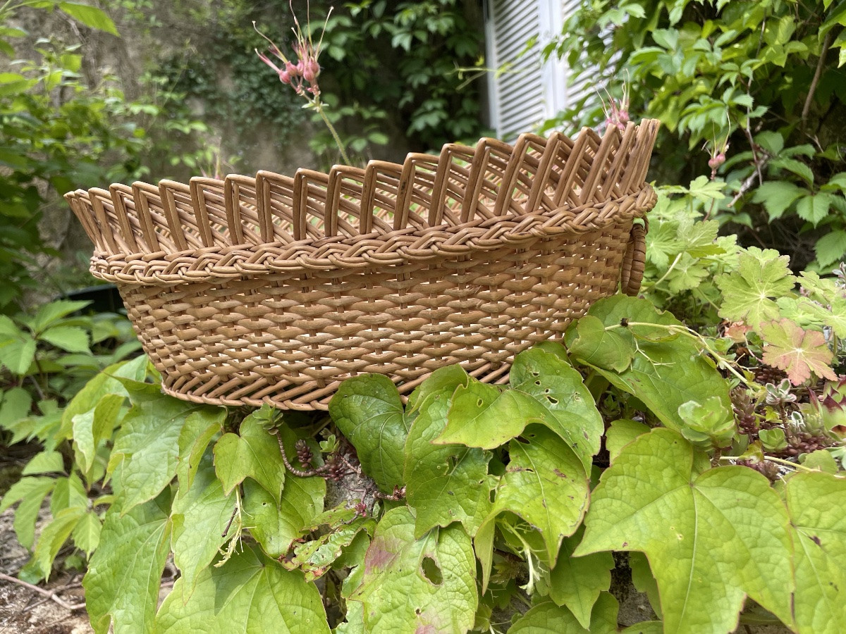 Art Populaire, petit panier à laine tressé-photo-1