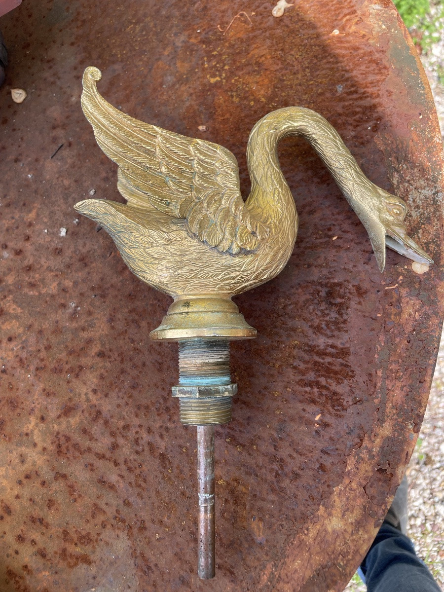 Robinet décoratif en bronze doré Cygne -photo-1