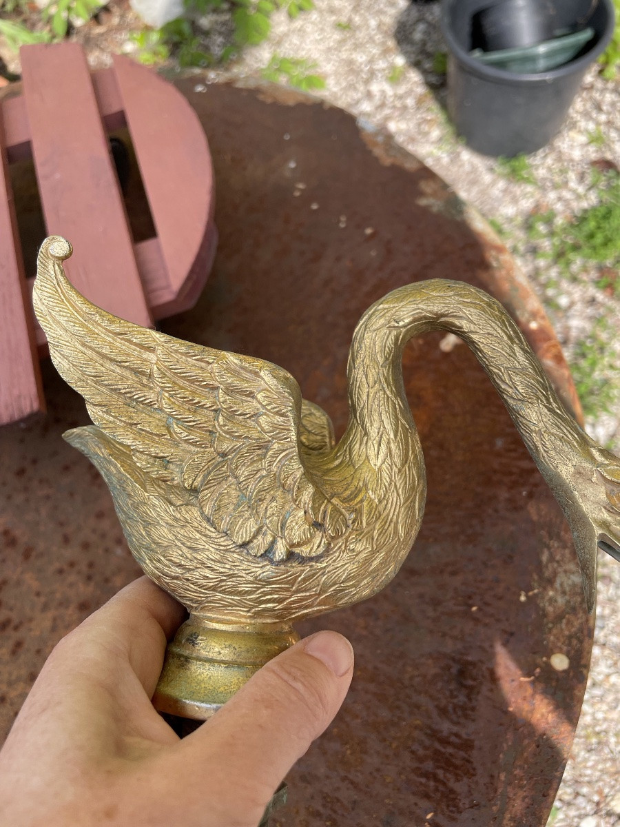 Robinet décoratif en bronze doré Cygne -photo-3