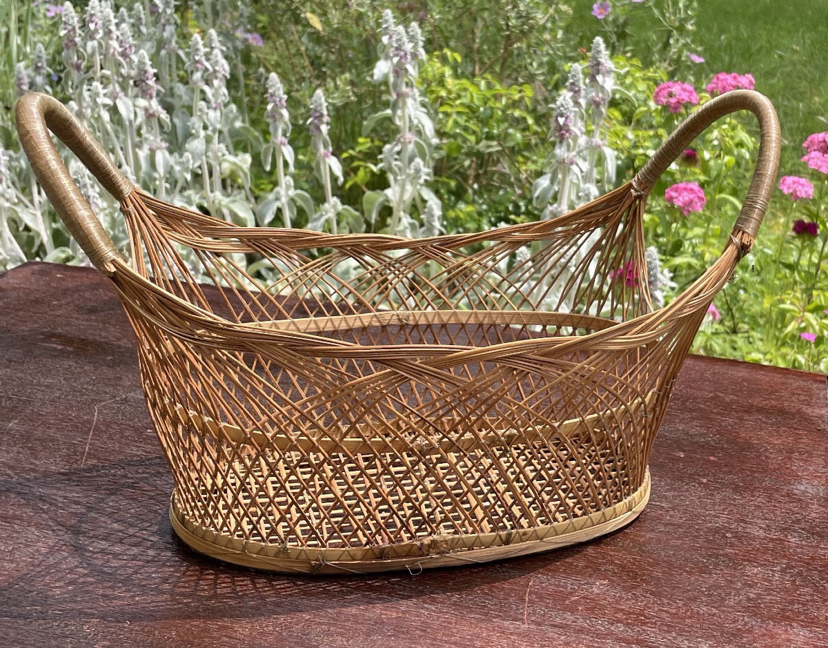 Folk Art Woven Basket -photo-4